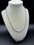 18” 3mm 11ctw Moissanite & Silver Tennis Chain 20.4g