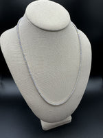 21” 14k White Gold 9.75ctw E VVS2 Lab Diamond Tennis Chain EGL Certified 21.5g