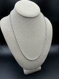21” 14k White Gold 9.75ctw E VVS2 Lab Diamond Tennis Chain EGL Certified 21.5g