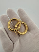 30mm 14k Yellow Gold Tube Hoops 4.3g