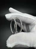 30mm Silver 2.5ctw VS/VVS Lab Diamond Inside Out Hoops 6.8g