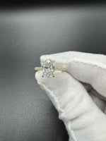 Size 7 14k Yellow Gold 2.36ctw EGL Certified lab Diamond Engagement Ring. 2.01ct Oval EGL Certified G VS1 Center & .35ctw E VVS2 Diamonds on Band 3.3g