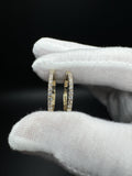 14k Gold over Silver 1/2ctw VS/VVS Lab Diamond Cluster Studs (screw backs) 1.4g