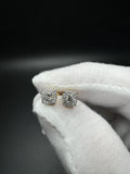 14k Gold over Silver 1/2ctw VS/VVS Lab Diamond Cluster Studs (screw backs) 1.4g
