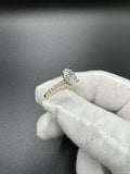 Size 7 14k Yellow Gold 2.36ctw EGL Certified lab Diamond Engagement Ring. 2.01ct Oval EGL Certified G VS1 Center & .35ctw E VVS2 Diamonds on Band 3.3g