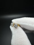 14k Gold over Silver 1/2ctw VS/VVS Lab Diamond Cluster Studs (screw backs) 1.4g