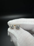 14k Gold over Silver 1/2ctw VS/VVS Lab Diamond Cluster Studs (screw backs) 1.4g