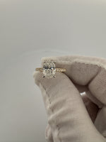 Size 7 14k Yellow Gold 2.36ctw EGL Certified lab Diamond Engagement Ring. 2.01ct Oval EGL Certified G VS1 Center & .35ctw E VVS2 Diamonds on Band 3.3g