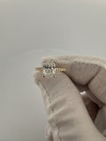 Size 7 14k Yellow Gold 2.36ctw EGL Certified lab Diamond Engagement Ring. 2.01ct Oval EGL Certified G VS1 Center & .35ctw E VVS2 Diamonds on Band 3.3g