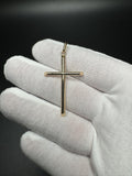 2” 14k Yellow Gold Cross 2.7mm Bail 2.6g