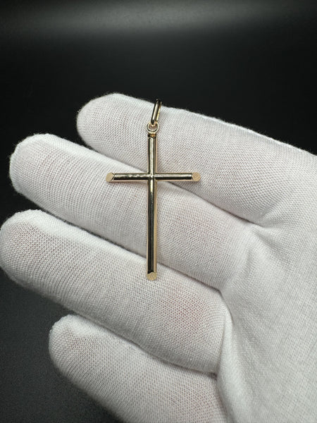 2” 14k Yellow Gold Cross 2.7mm Bail 2.6g