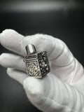 1/2” Silver Lock Box/ Pill Container 3.8mm Bail 7.6g