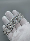 Italian 925 Sterling Silver Figaro Chain – 7mm