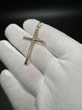 2” 14k Yellow Gold Cross 2.7mm Bail 2.6g