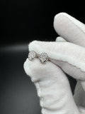 7mm Oval Silver 1/4ctw VS/VVS Lab Diamond Cluster Studs 1.1g