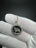 1.25” Silver American Flag Coin in Rope Bezel 4.6g