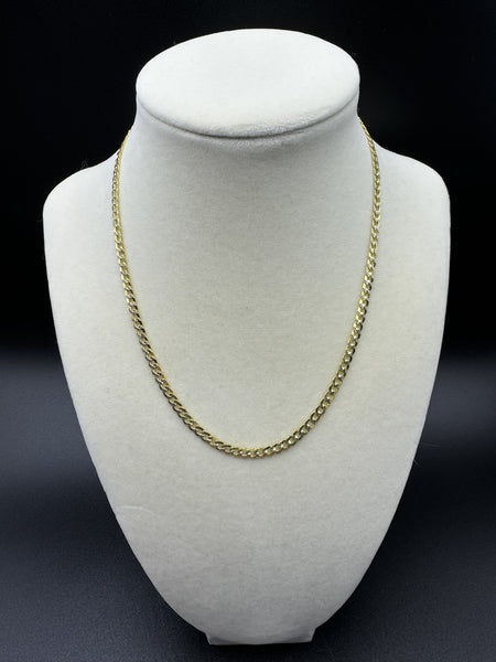 16” 14k Yellow Gold Diamond Cut Curb 3.2mm 4.41g