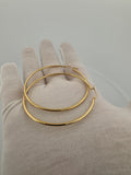 55mm 14k Yellow Gold Thin Hoops 3.0g