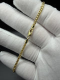 8.5" 14k Yellow Gold Franco 2.5mm 8.26g