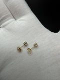 10k Yellow Gold est 1/3ctw Natural Diamond Studs .76g
