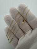 20" 14k Yellow Gold Herme$ Link 1mm 1.5g