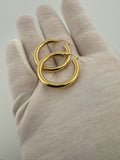 30mm x 4mm 18k Yellow Gold Hoops 3.5g