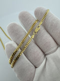 26” 14k Yellow Gold Cuban 3mm 18.24g