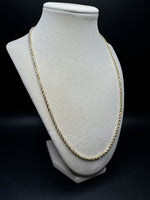 22” 14k Yellow Gold Rope 2.5mm 16.0g