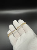 8" Gold over Silver 9ctw VS/VVS Lab Diamond Tennis Bracelet 4mm 14.2g
