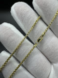 24” 14k Yellow Gold Rounded Box Chain 2mm 4.9g