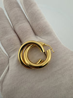 30mm 14k Yellow Gold Tube Hoops 4.3g