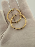 35mm x 3mm 18k Yellow Gold Hoops 3.7g