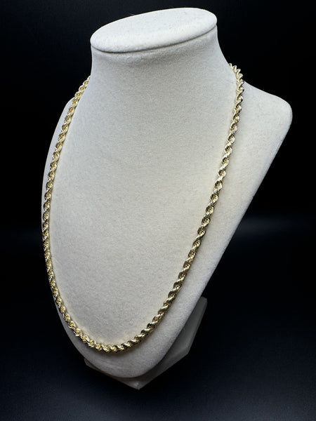 22” 10k Yellow Gold Rope 4mm 35.6g