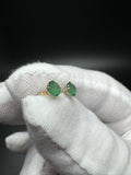 5mm 14k Yellow Gold Emerald Studs .5g