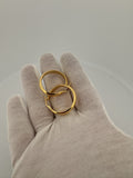 25mm x 5mm 14k Yellow Gold Flat Hoops 2.6g