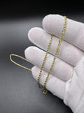 22” 14k Yellow Gold Rope 2mm 8.12g