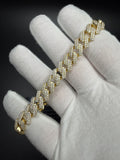 9" 10mm gold over silver moissanite Cuban bracelet, 7.75ctw D VVS1, 36.6g – Ott Family Jewelry (7)