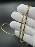 24” 14k Yellow Gold Cuban 4mm 28.2g (lobster clasp)