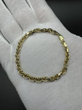 7.25” 14k Yellow Gold Herme$ Bracelet 4.5mm 13.0g