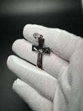 1.75” Silver Square Cross Crucifix 5.7mm Bail 5.0g