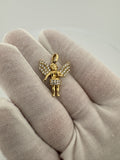 1” 14k Yellow Gold Angel Pendant 3mm Bail 2.8g