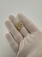 1” 14k Yellow Gold Angel Pendant 3mm Bail 2.8g