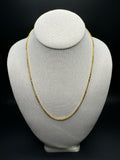 20” 24k Yellow Gold Bar & Anchor Baht Chain 2mm 14.72g