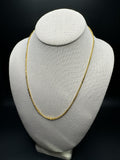 20” 24k Yellow Gold Bar & Anchor Baht Chain 2mm 14.72g