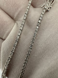 18” Silver 7ctw VS/VVS Lab Diamond Tennis Chain 2.5mm 16.9g