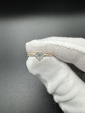 Size 7 10k Rose Gold Natural Diamond Heart Ring 1.0g