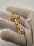 2” 14k Yellow Gold Cross/Crucifix 3.5mm Bail 5.4g