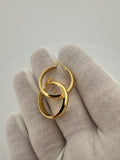 20mm x 5mm 14k Yellow Gold Flat Hoops 2.3g
