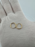 10mm 14k Yellow Gold Clicker Huggies .9g