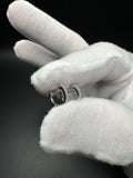 10mm 14k White Gold 1/10ctw Natural Diamond Huggies 1.2g